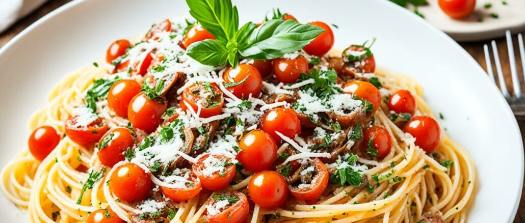 pasta-mit-kirschtomaten-und-sardellen