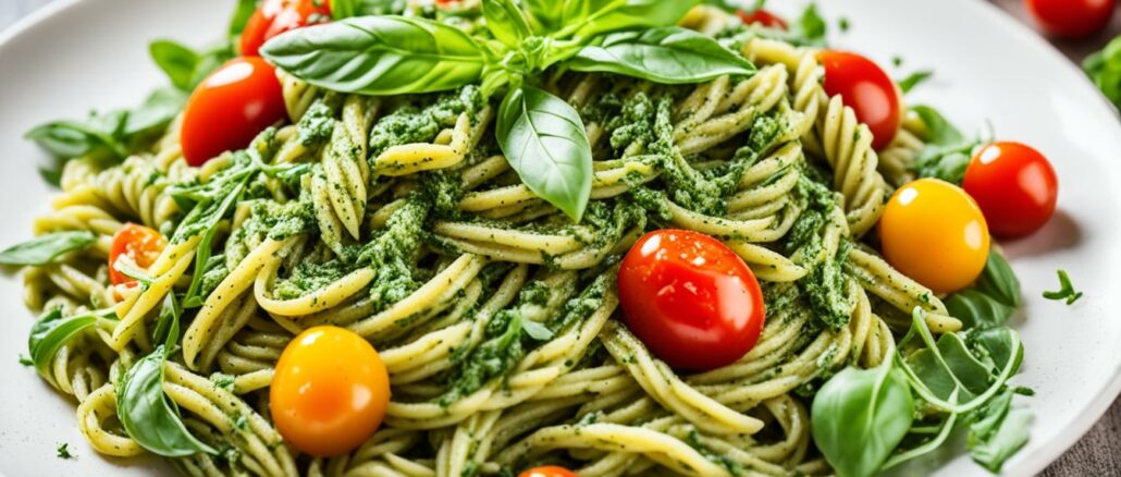 trofie-pesto-rucola-pomodorini